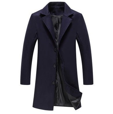 Autumn And Winter New Mens Solid Color Casual Business Woolen Coats - product type - NovaVisio