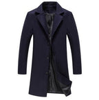 Autumn And Winter New Mens Solid Color Casual Business Woolen Coats - product type - NovaVisio