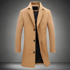 Autumn And Winter New Mens Solid Color Casual Business Woolen Coats - product type - NovaVisio