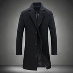 Autumn And Winter New Mens Solid Color Casual Business Woolen Coats - product type - NovaVisio