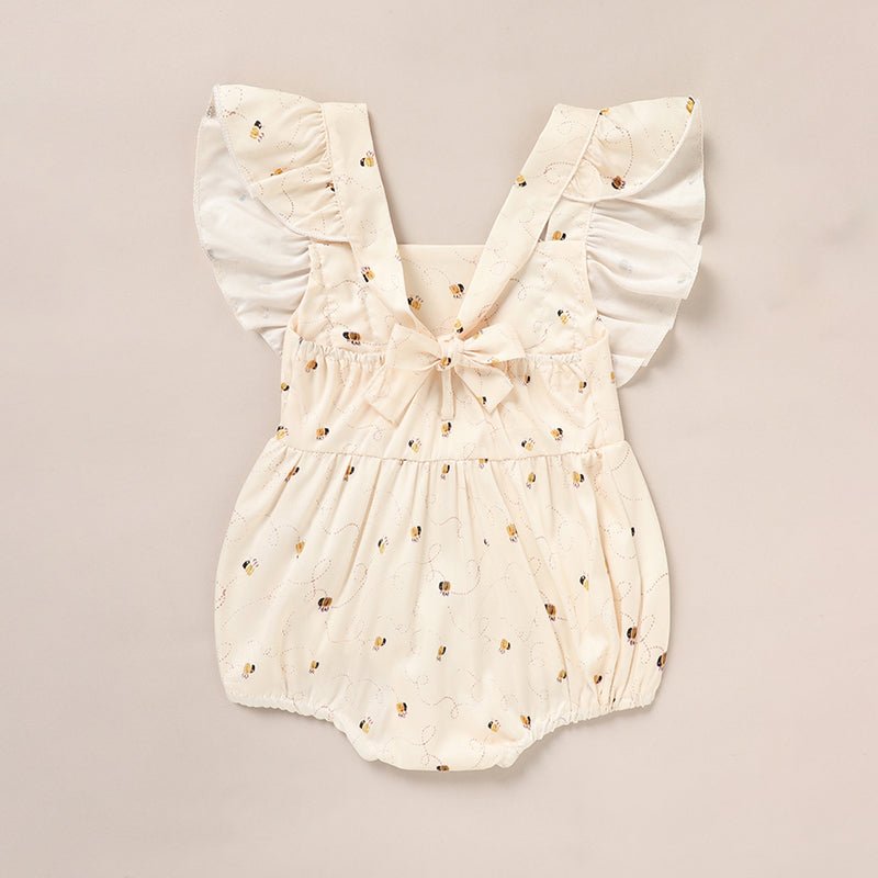 Baby Girl Honeybee Bubble Romper - 1st Bee Day Birthday Outfit, 0 - 12M - product type - NovaVisio