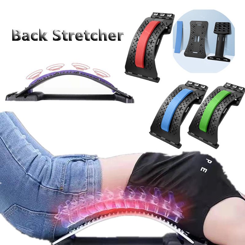 Back Stretcher Adjustable Back Cracker Massage Waist Neck Fitness Lumbar Cervical Spine Support Pain Relief - product type - NovaVisio