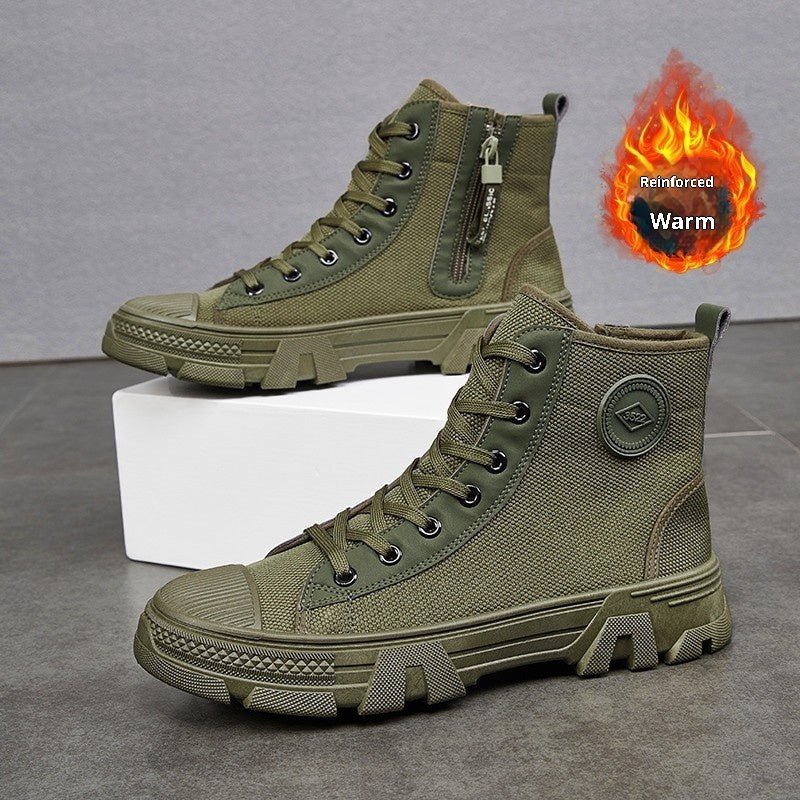 Breathable Men's High - top Non - slip Wear - resistant Side Zipper Protective Shoes - product type - NovaVisio