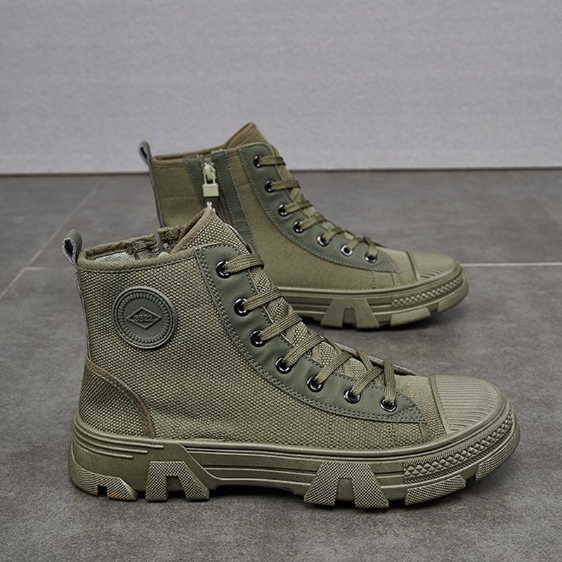 Breathable Men's High - top Non - slip Wear - resistant Side Zipper Protective Shoes - product type - NovaVisio
