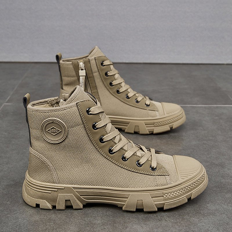 Breathable Men's High - top Non - slip Wear - resistant Side Zipper Protective Shoes - product type - NovaVisio