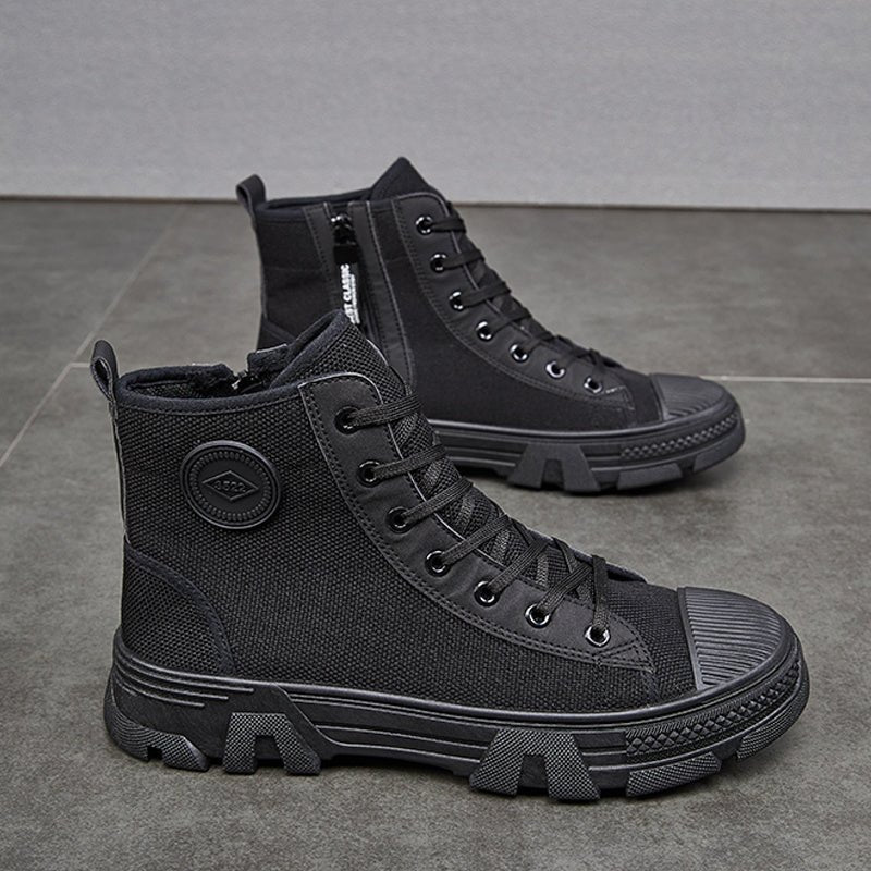 Breathable Men's High - top Non - slip Wear - resistant Side Zipper Protective Shoes - product type - NovaVisio