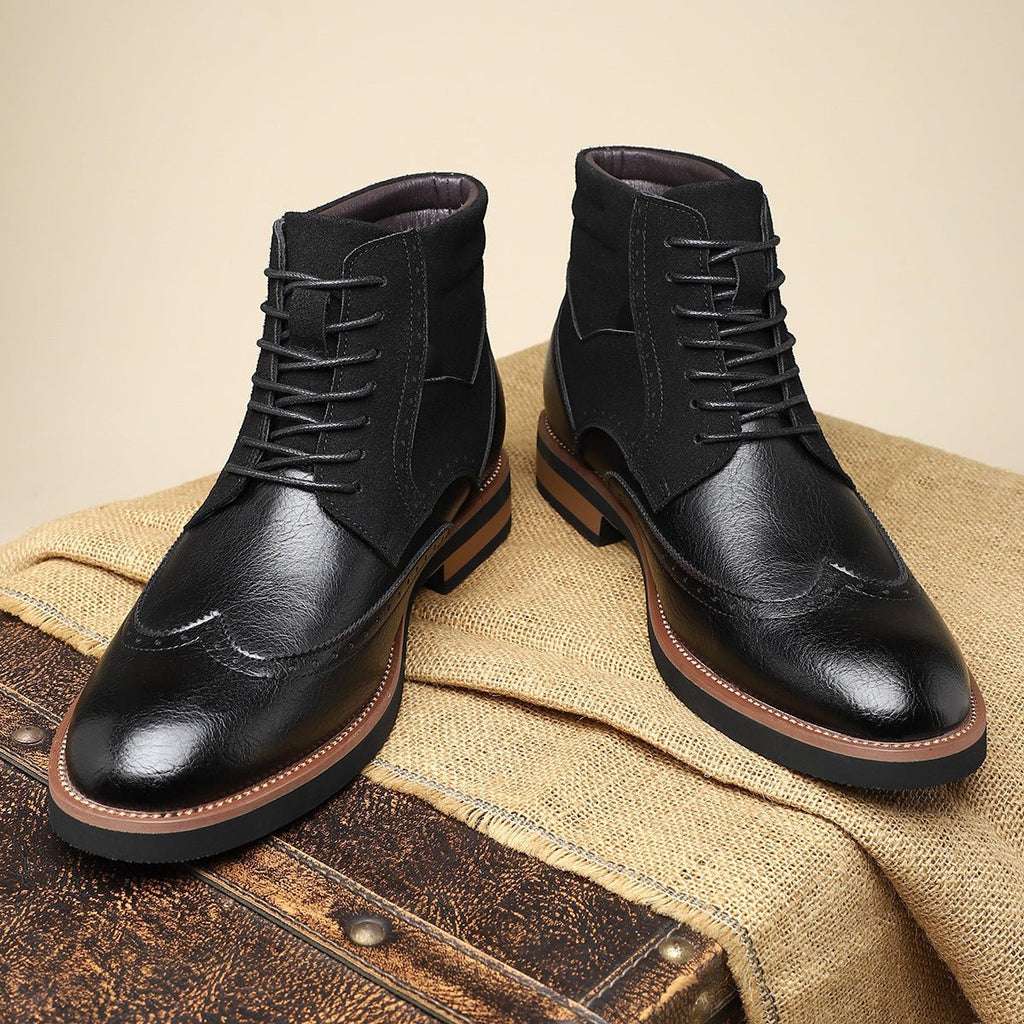 British Style Retro Martin Boots Mid - top Carved Men's - product type - NovaVisio