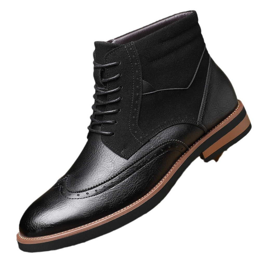British Style Retro Martin Boots Mid - top Carved Men's - product type - NovaVisio