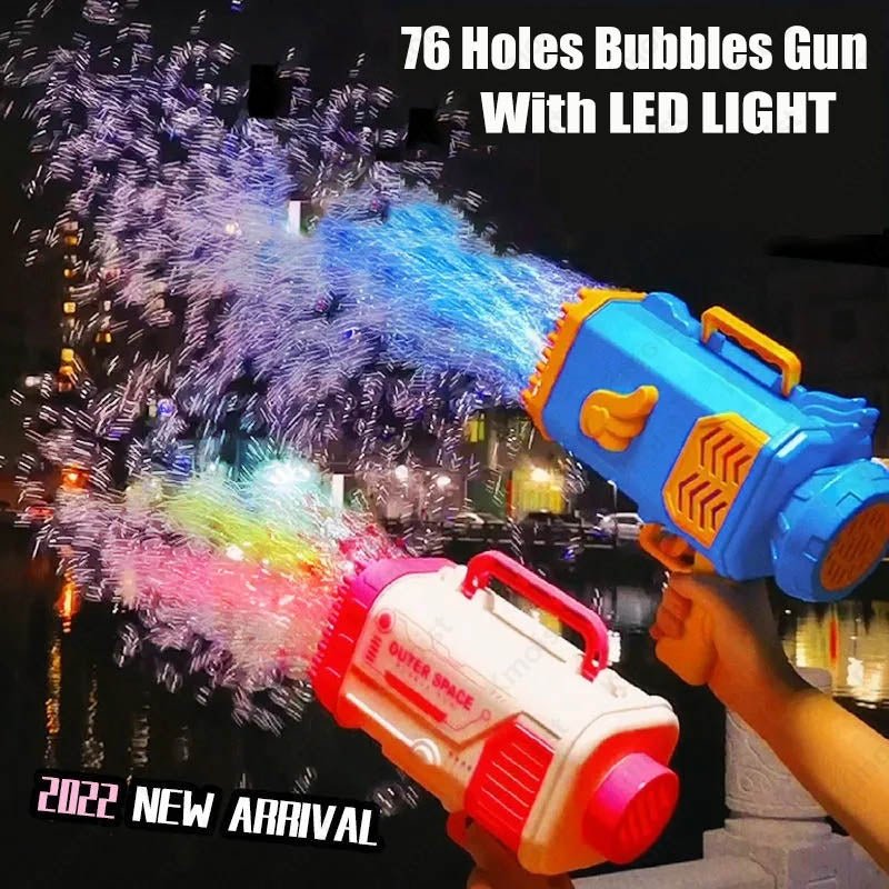 Bubble Gun Rocket - 69 Holes Automatic Bubble Machine with LED Lights | Kids Toy - product type - NovaVisio