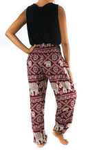 Burgundy ELEPHANT Pants Women Boho Pants Hippie Pants Yoga - product type - NovaVisio