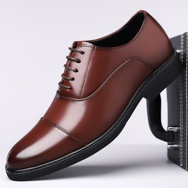 Business Oxford Dress Three - eyelet Design Men's Genuine British - style Leather Shoes - product type - NovaVisio