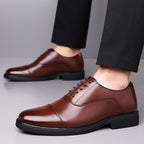 Business Oxford Dress Three - eyelet Design Men's Genuine British - style Leather Shoes - product type - NovaVisio