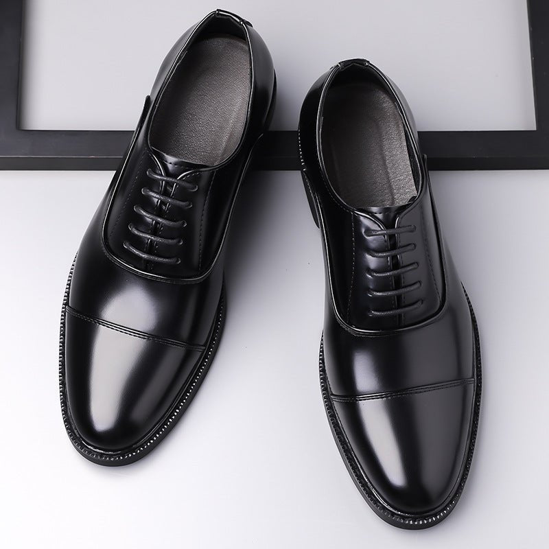 Business Oxford Dress Three - eyelet Design Men's Genuine British - style Leather Shoes - product type - NovaVisio