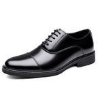Business Oxford Dress Three - eyelet Design Men's Genuine British - style Leather Shoes - product type - NovaVisio
