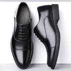 Business Oxford Dress Three - eyelet Design Men's Genuine British - style Leather Shoes - product type - NovaVisio