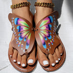 Butterfly Print Flip Flops - Comfortable Summer Beach Sandals for Women - product type - NovaVisio