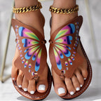 Butterfly Print Flip Flops - Comfortable Summer Beach Sandals for Women - product type - NovaVisio