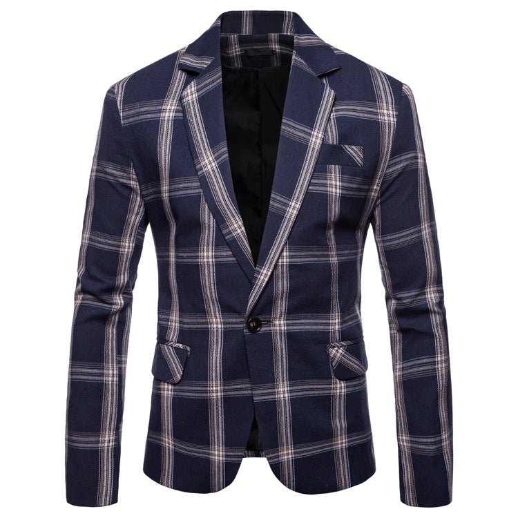 Casual Plaid Dress Small Suit Coat Man - product type - NovaVisio