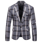Casual Plaid Dress Small Suit Coat Man - product type - NovaVisio