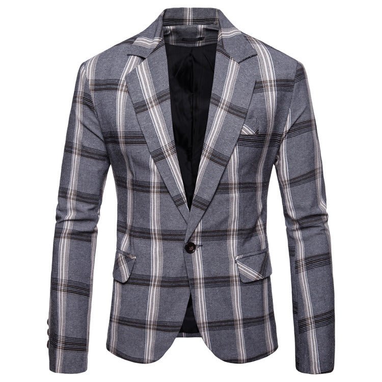 Casual Plaid Dress Small Suit Coat Man - product type - NovaVisio