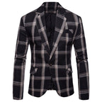 Casual Plaid Dress Small Suit Coat Man - product type - NovaVisio