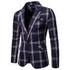 Casual Plaid Dress Small Suit Coat Man - product type - NovaVisio