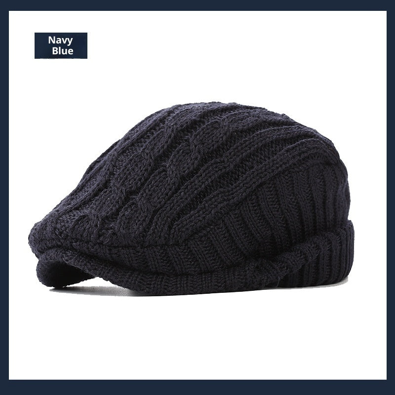 Versatile Forward Ear Flap Fleece Lined Warm Men's Hat For Autumn And Winter