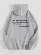 "Dear Person Behind Me" Inspirational Hoodie - Unisex Positive Message Sweatshirt - product type - NovaVisio