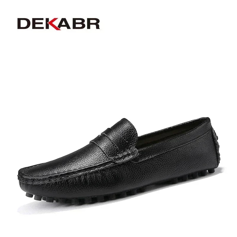DEKABR New Arrival Men Driving Moccasins Genuine Leather Loafers Casual Fashion Wedding Men Footwear Large Size 38~49 - product type - NovaVisio
