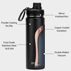DRINCO® 22oz Insulated Water Bottle - Premium Stainless Steel Sport Bottle - product type - NovaVisio