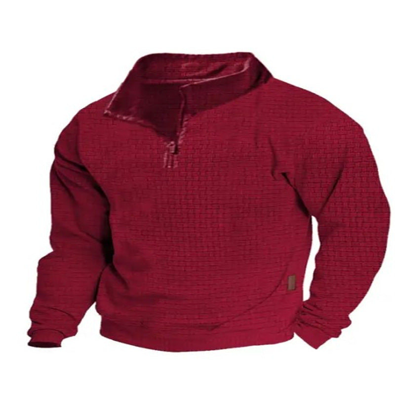 SpringAutumn European Men's Casual Stand-up Collar Long-sleeved Sweatshirt