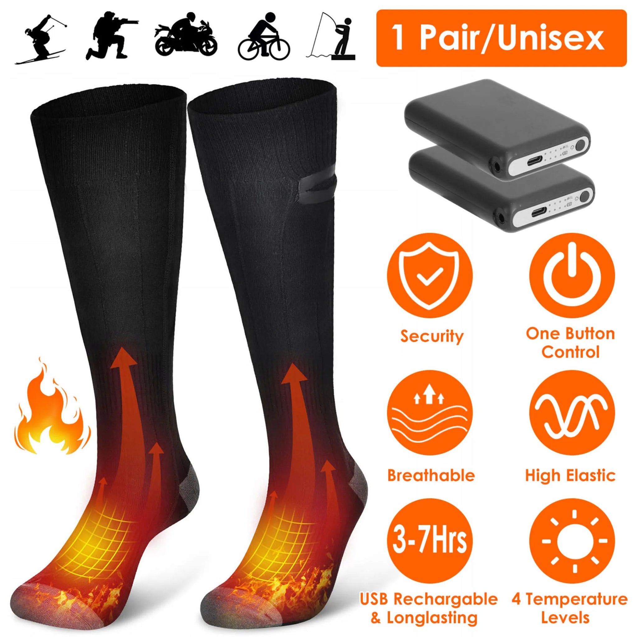 Electric Heated Socks for Men Women Battery Powered Heated Socks - product type - NovaVisio