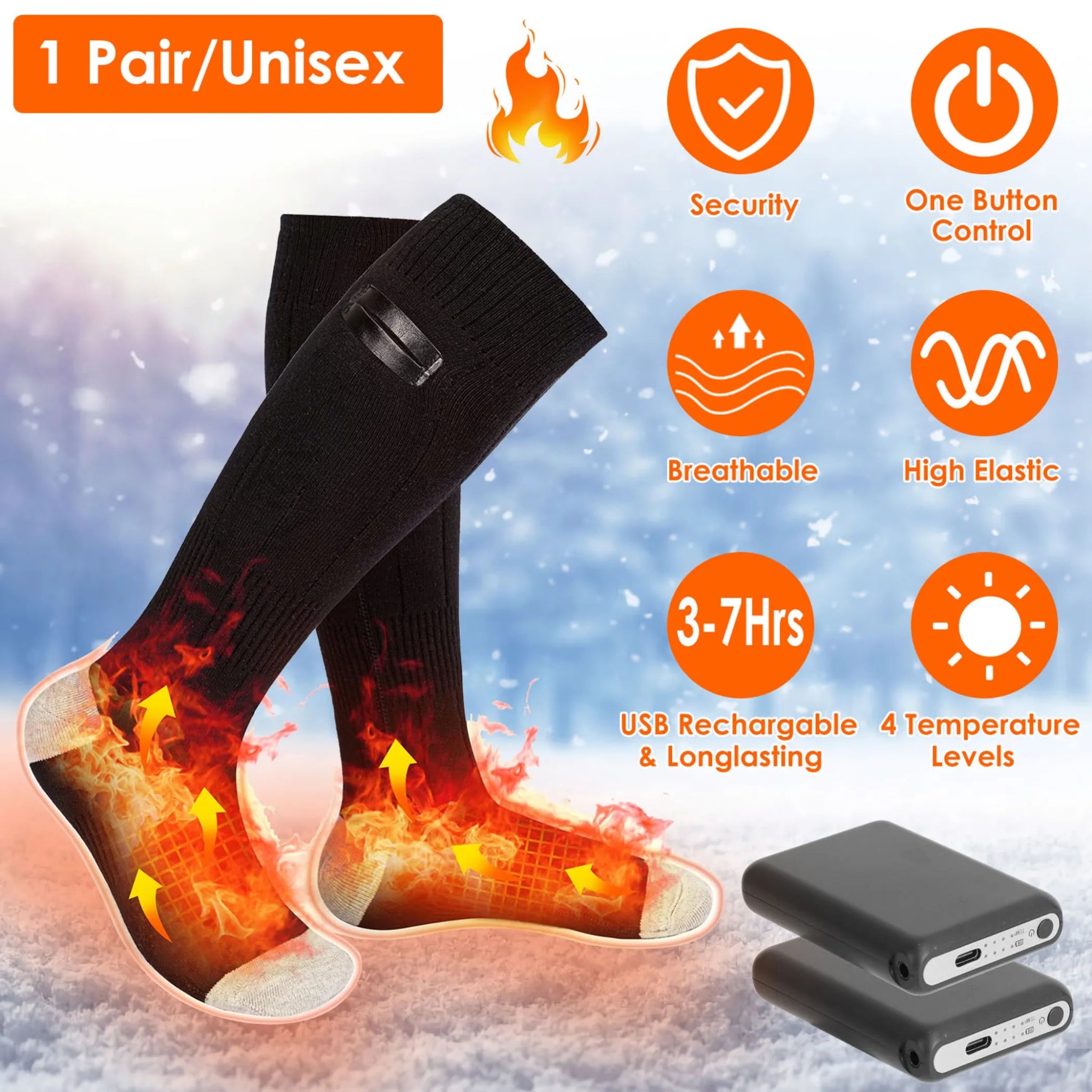 Electric Heated Socks for Men Women Battery Powered Heated Socks - product type - NovaVisio