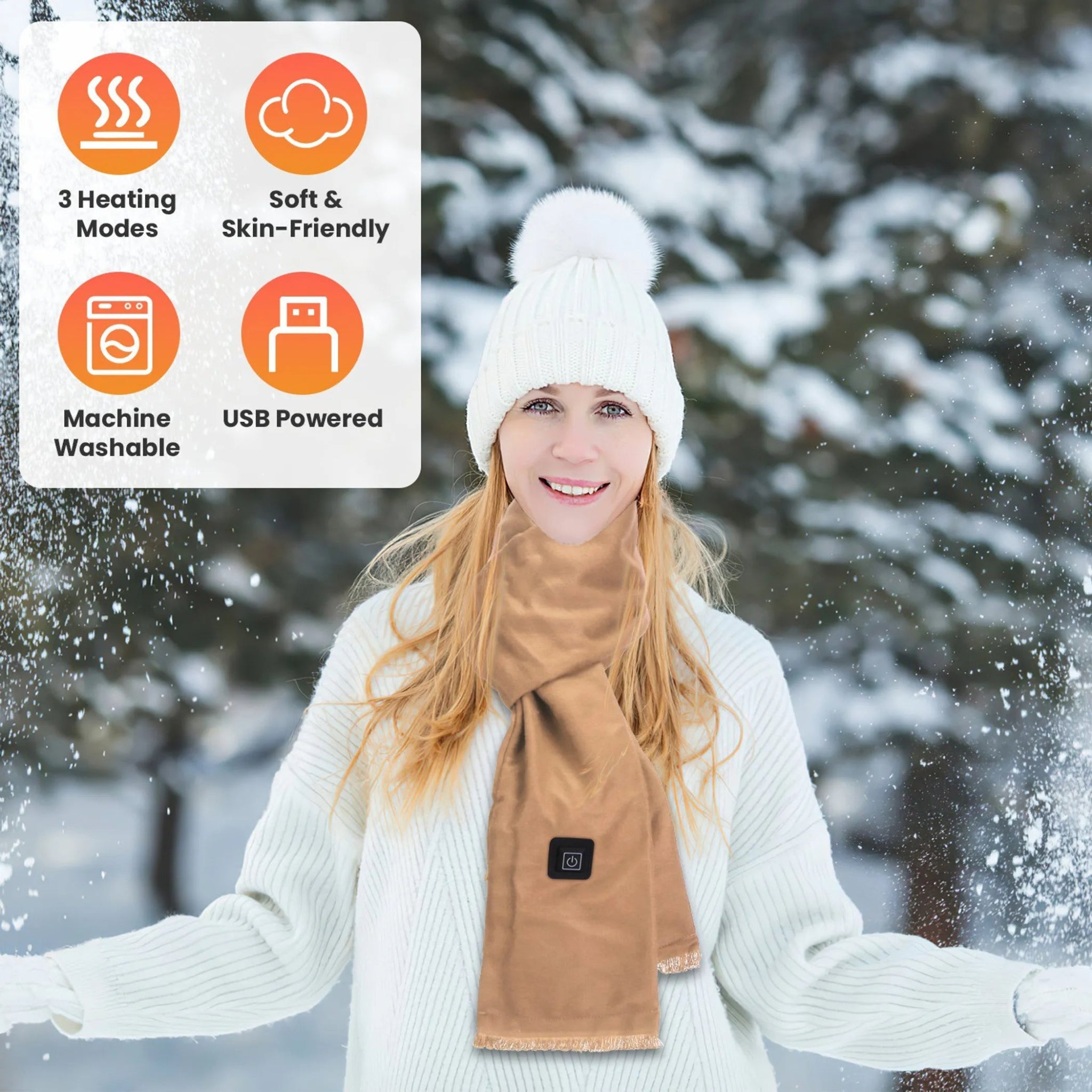 Electric Heated Winter Scarf USB Heating Neck Wrap - product type - NovaVisio