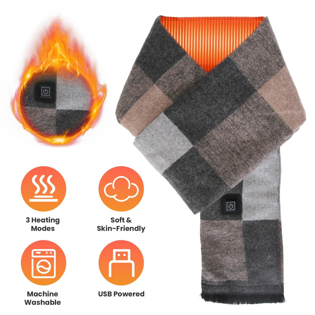 Electric Heated Winter Scarf USB Heating Neck Wrap Unisex Heated - product type - NovaVisio