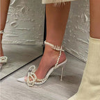 European And American Transparent Crystal Pearl Bow Head Sandals For Women - product type - NovaVisio
