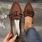 Fashion Pointed Toe Bow Flat Shoes for Women - Woven Slip - On Breathable Summer Flats - product type - NovaVisio