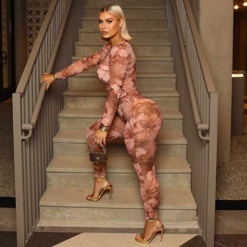 Fashion Sexy Floral Print Leggings Set For Women - product type - NovaVisio