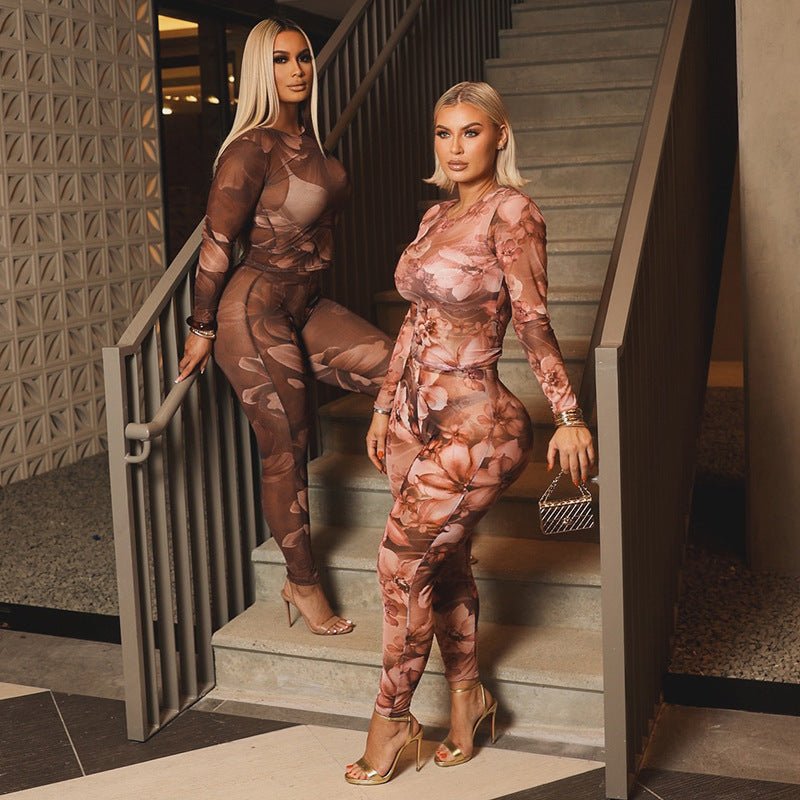 Fashion Sexy Floral Print Leggings Set For Women - product type - NovaVisio