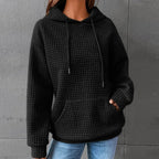 Fashion Waffle Hoodie Sweater Women's Sports Sweatshirt Casual Long Sleeve Tops Women's Clothing - product type - NovaVisio