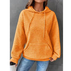 Fashion Waffle Hoodie Sweater Women's Sports Sweatshirt Casual Long Sleeve Tops Women's Clothing - product type - NovaVisio