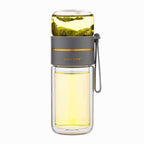 Glass Water Bottle With Tea Infuser Filter Tea Separation Double Wall Glass Bottle Leakproof Water Bottle - product type - NovaVisio