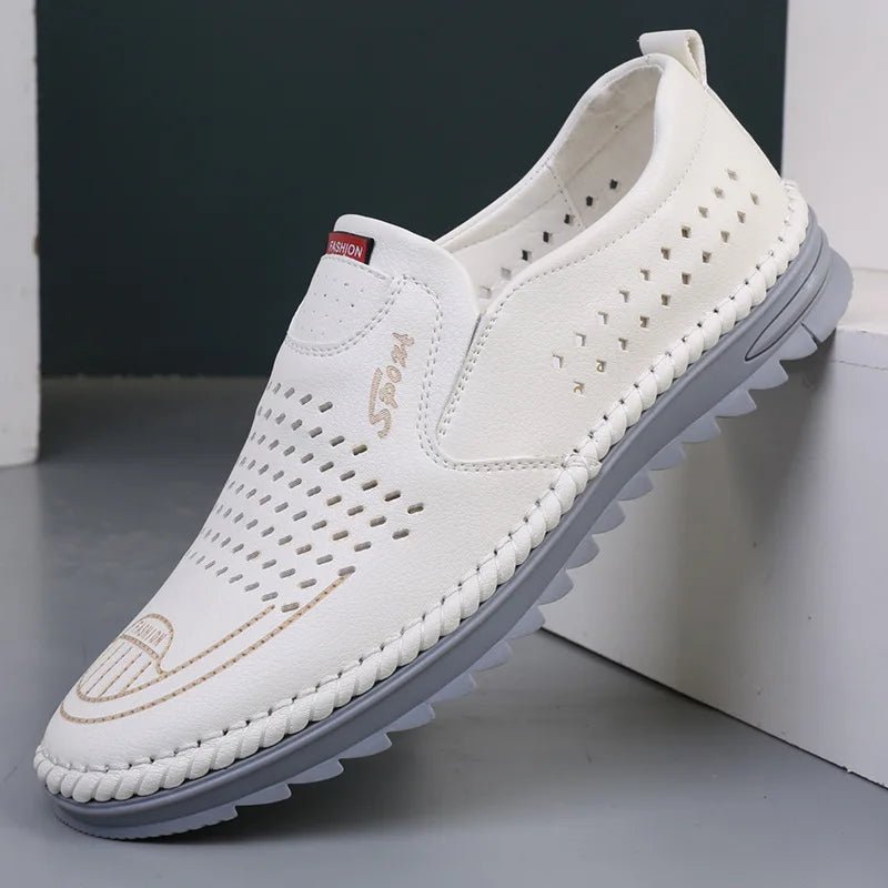Handmade Leather Shoes Men Casual Sneakers Comfort Design Man Shoe Business Leather Loafers Men Shoes Moccasins Tooling Shoe - product type - NovaVisio