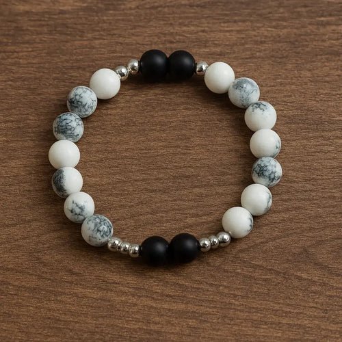 Handmade Natural stone Bead Black Onyx Bracelet - product type - NovaVisio