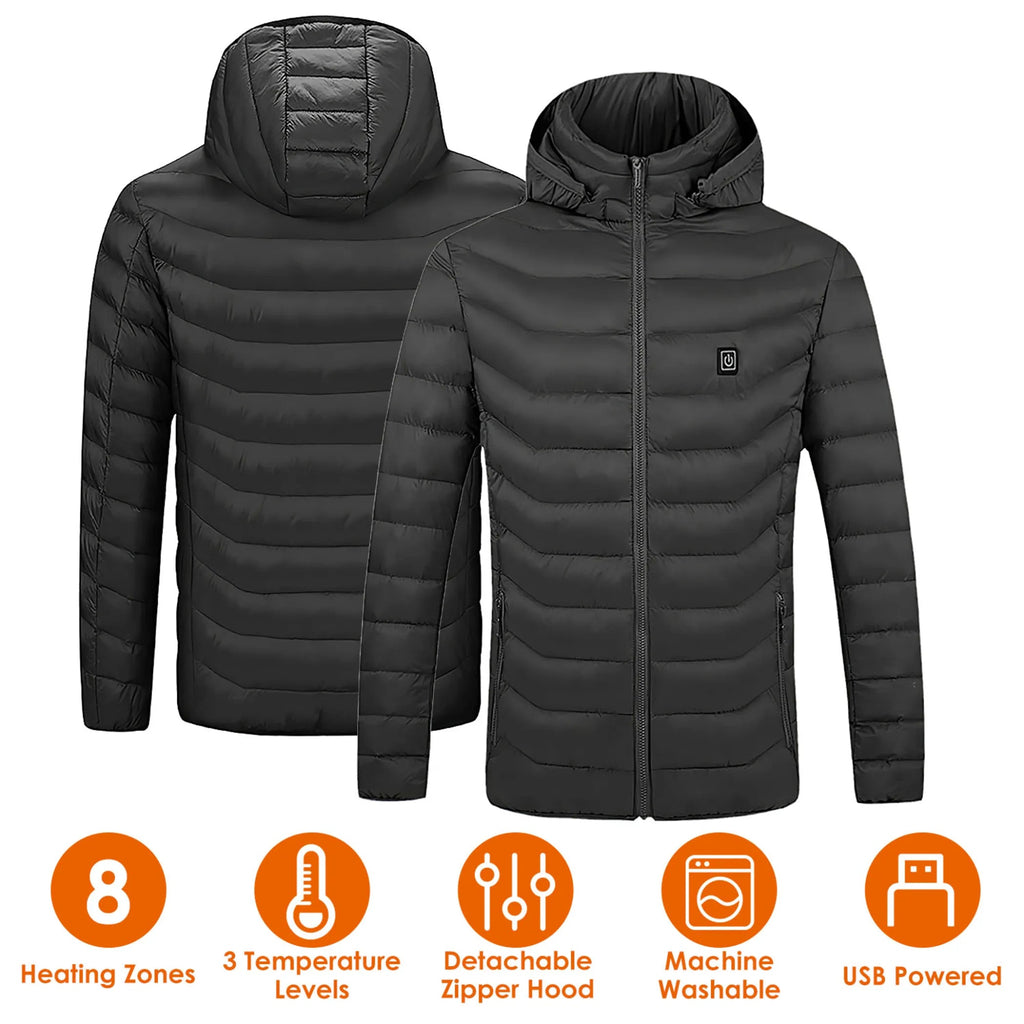 Heated Jacket Electric Heating Coat Lightweight Winter Hooded Jacket - product type - NovaVisio