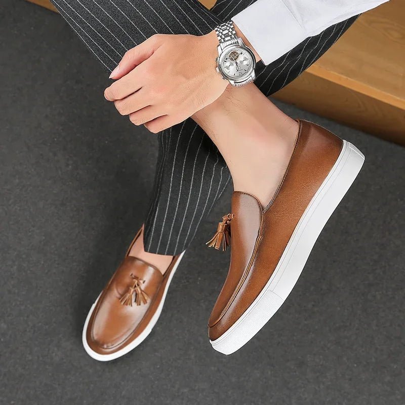 Italy Men Casual Shoes Summer Leather Loafers Office Shoes For Men Driving Moccasins Comfortable Slip on Party Fashion Shoes Men - product type - NovaVisio