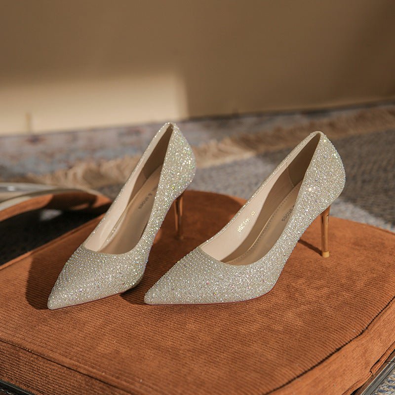 Korean Version New Versatile Crystal High Heels - product type - NovaVisio