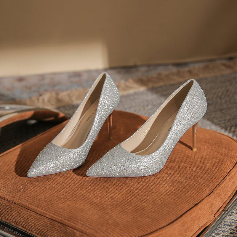 Korean Version New Versatile Crystal High Heels - product type - NovaVisio