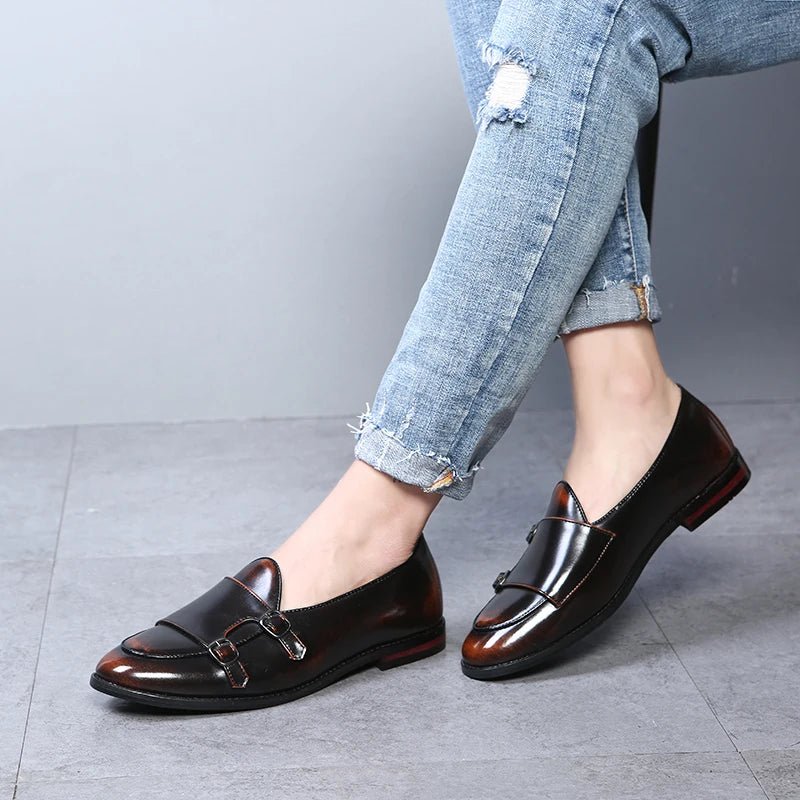 Luxury Men's Leather Slip - On Business Loafers - Classic Wedding Shoes - product type - NovaVisio