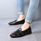 Luxury Men's Leather Slip - On Business Loafers - Classic Wedding Shoes - product type - NovaVisio